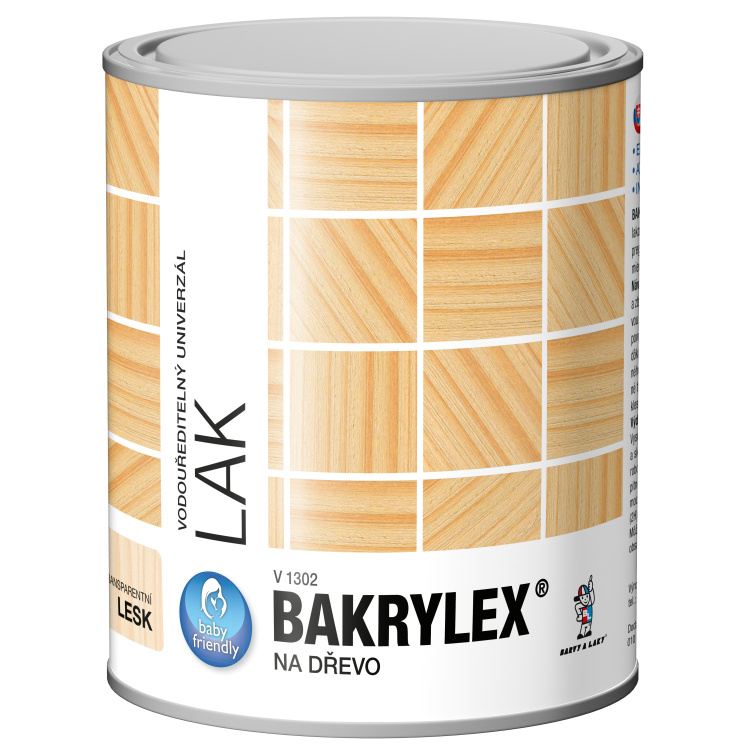 BAKRYLEX Univerzál lesk disperzný lak na drevo bezfarebný V1302